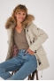 Parka femme avec capuche Blonde N°8 couleur blanc cassé ASPEN COURT 515 Milk 51