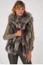 Manteau en fourrure pour femme Helma VERSAILLES Argenté