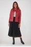 Veste droite en agneau rouge Fabrication française Cesare Nori