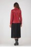 Veste droite en agneau rouge Fabrication française Cesare Nori