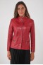 Veste droite en agneau rouge Fabrication française Cesare Nori
