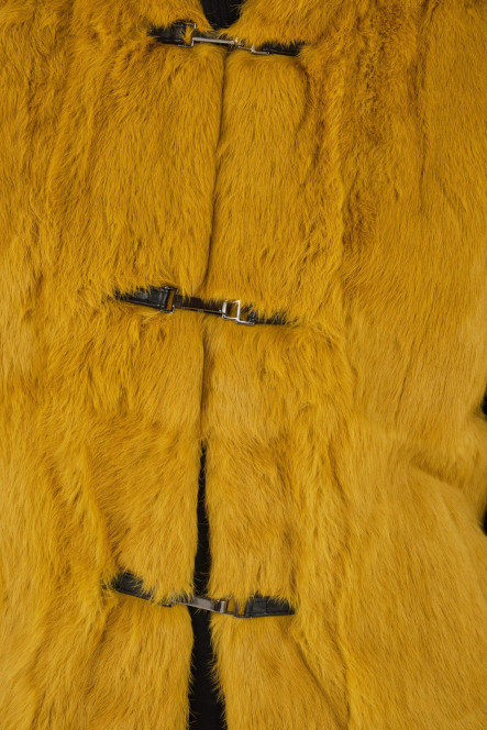 Gilet renard jaune moutarde sans manche