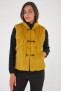 Gilet renard jaune moutarde sans manche