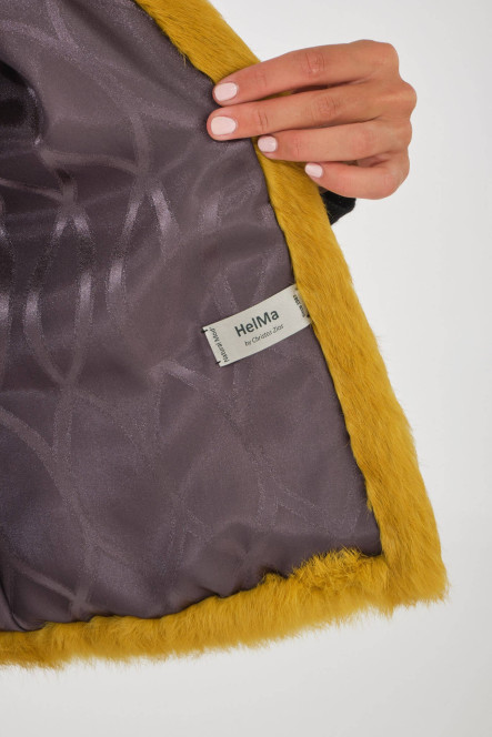Gilet renard jaune moutarde sans manche