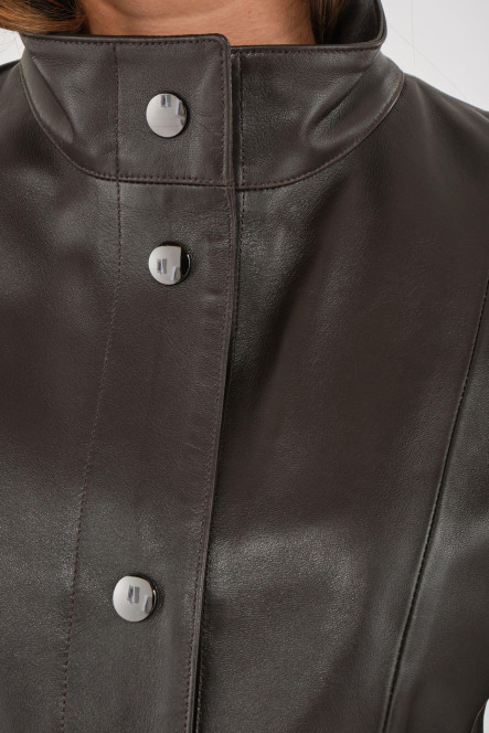 Blouson et veste cuir pour femme Cesare Nori ANOU Marron