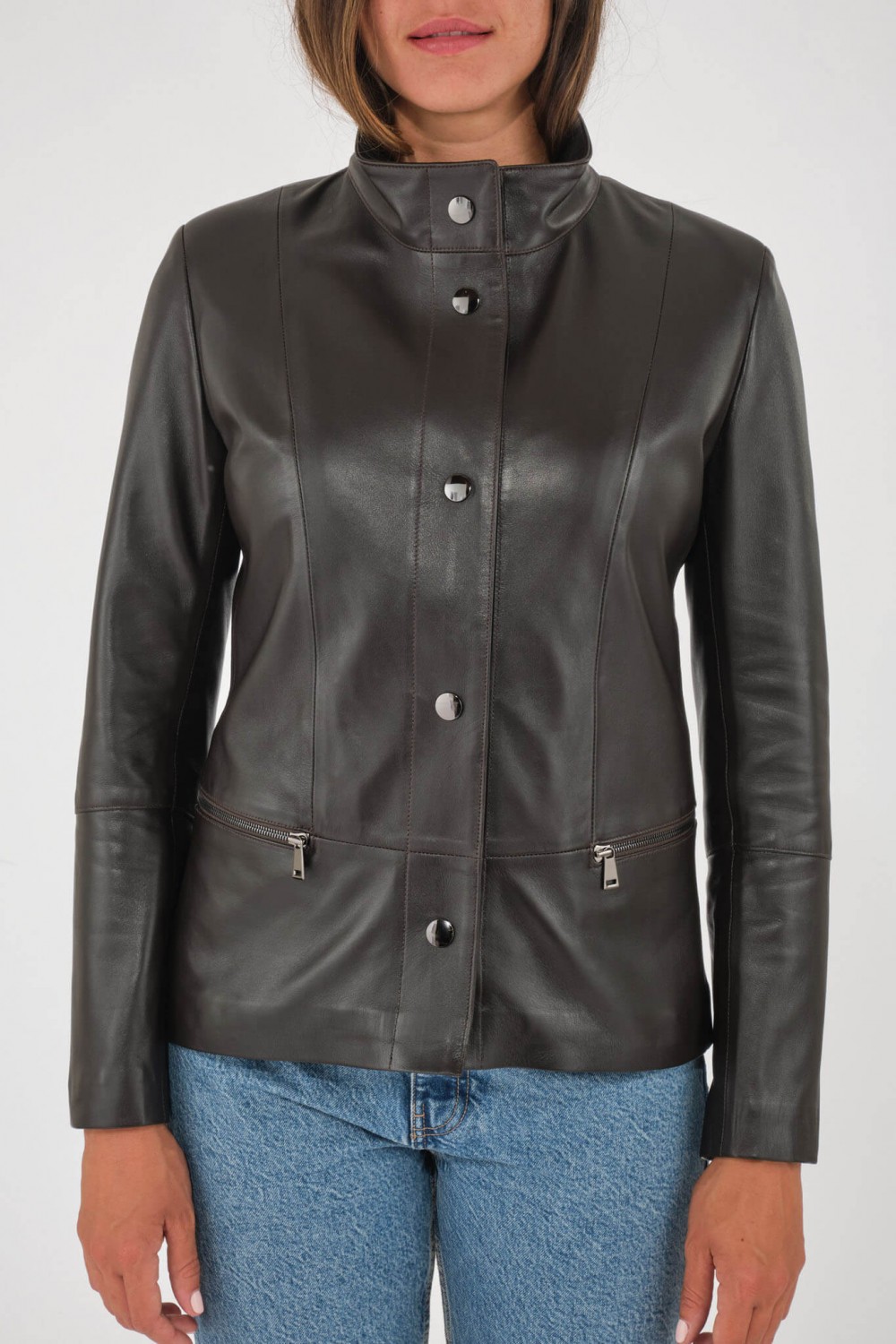 Blouson et veste cuir pour femme Cesare Nori ANOU Marron