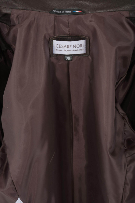 Blouson et veste cuir pour femme Cesare Nori ANOU Marron
