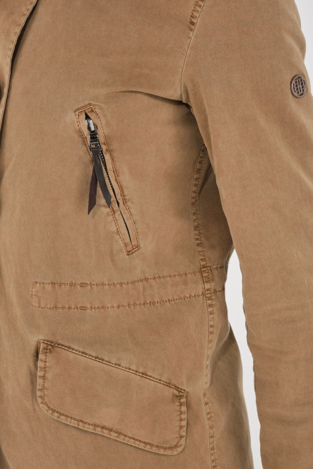 Parka mi-longue femme Blonde N°8 couleur Camel clair ASPEN 515 Croissant/54