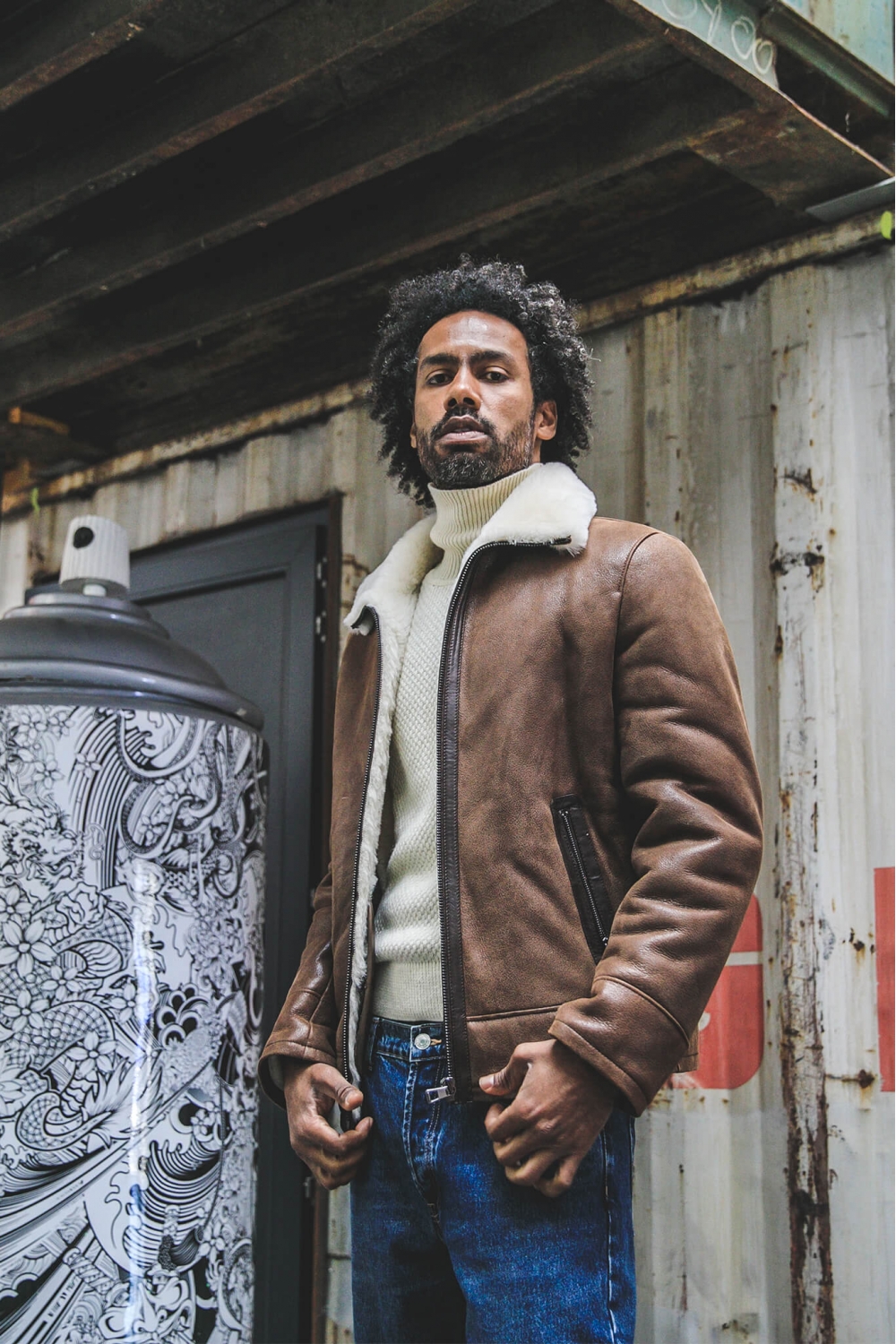 KYLIAN JACKET SHEARLING Marron