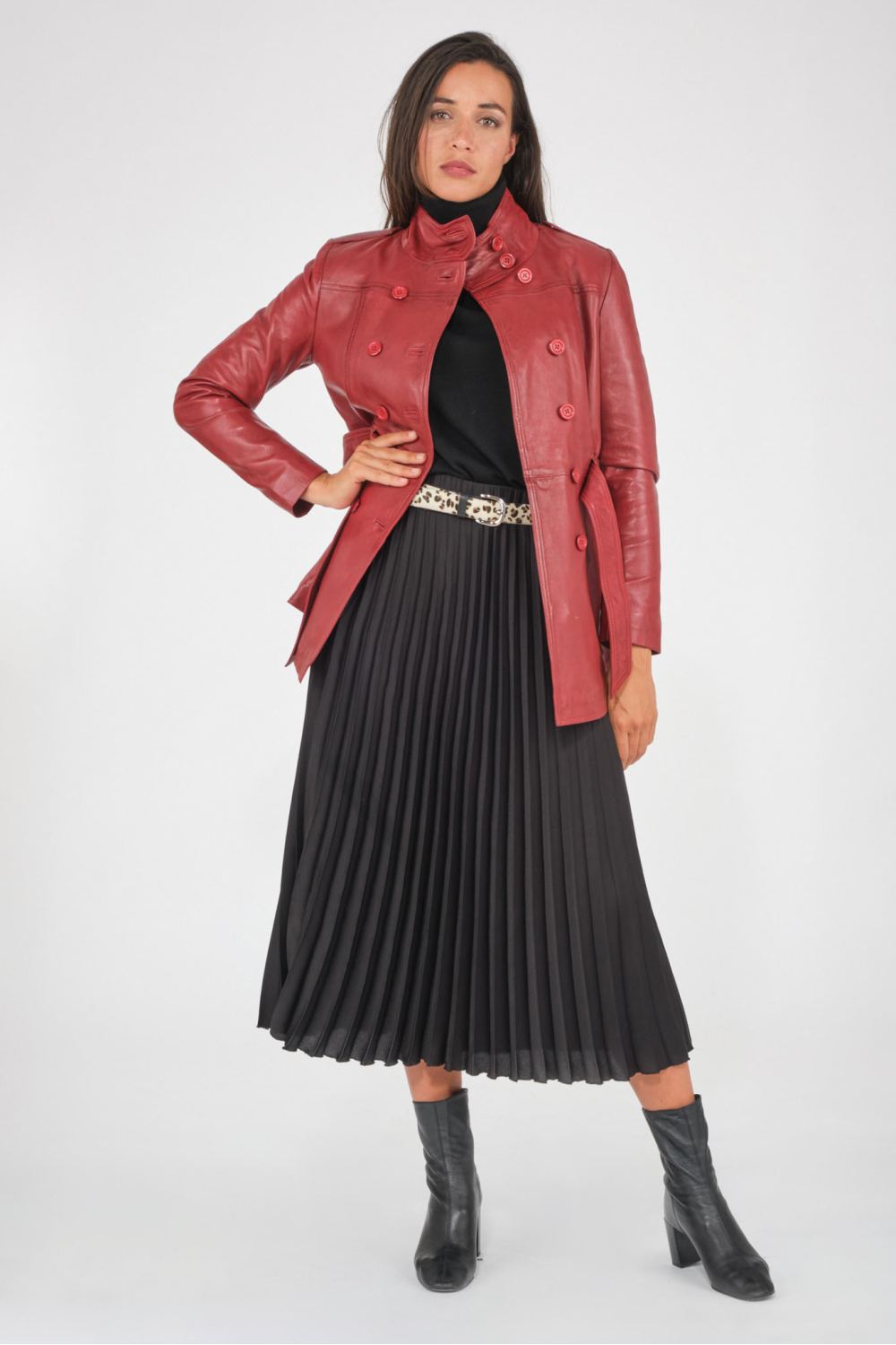 VALENTINE CLASSIC TRENCH COAT Rouge