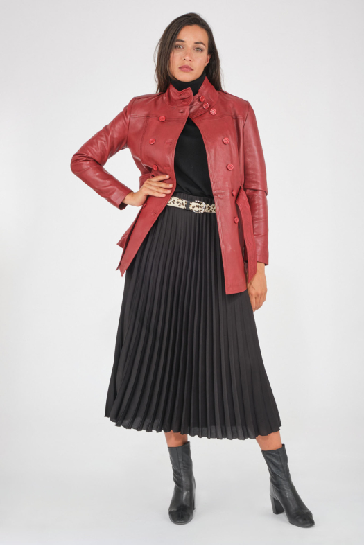 VALENTINE CLASSIC TRENCH COAT Rouge
