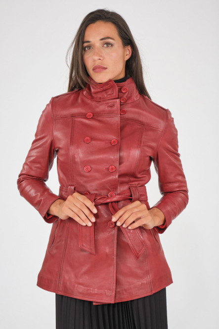 VALENTINE CLASSIC TRENCH COAT Rouge