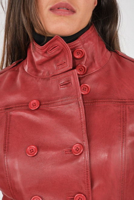 VALENTINE CLASSIC TRENCH COAT Rouge