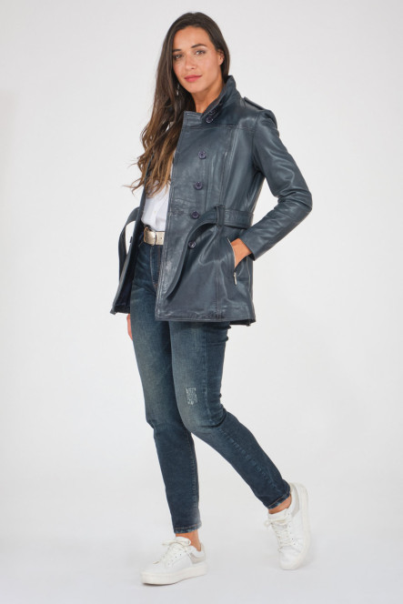 VALENTINE CLASSIC TRENCH COAT Marine