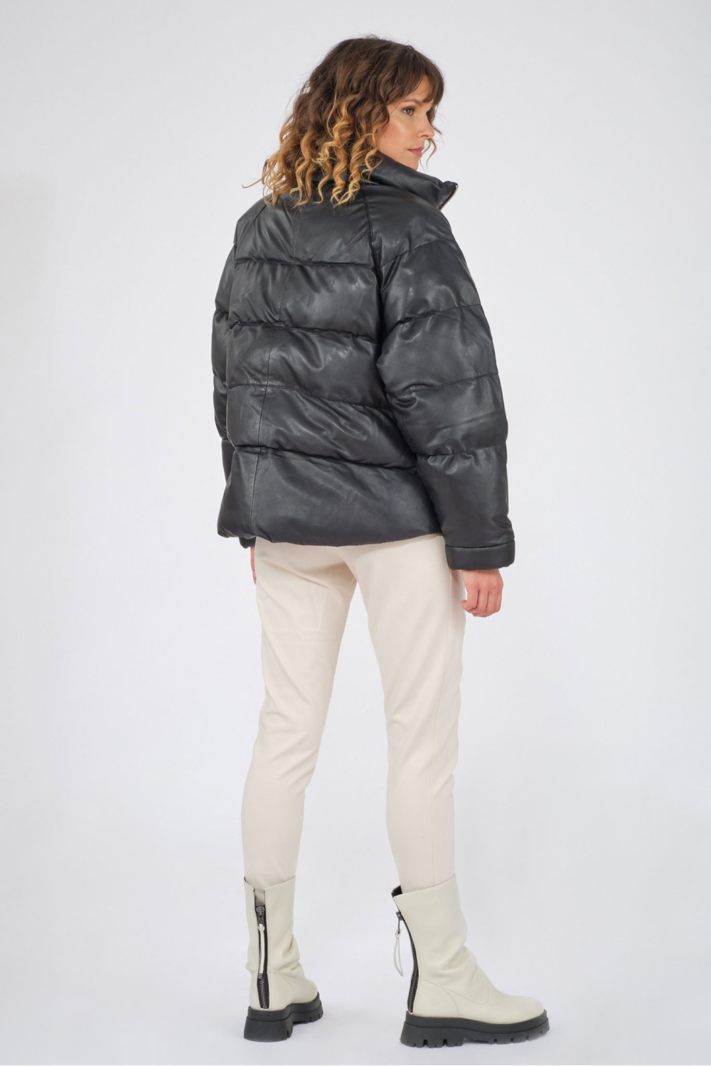 Doudoune En Agneau Noir Daytona Pour Homme - Taille L, Bon état, Style Blouson