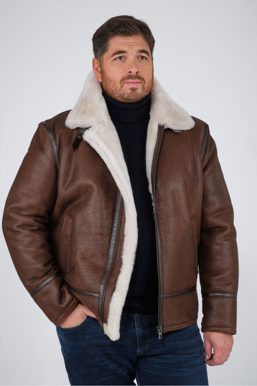 MARIUS PERFECT CLASSIC SHEARLING Marron