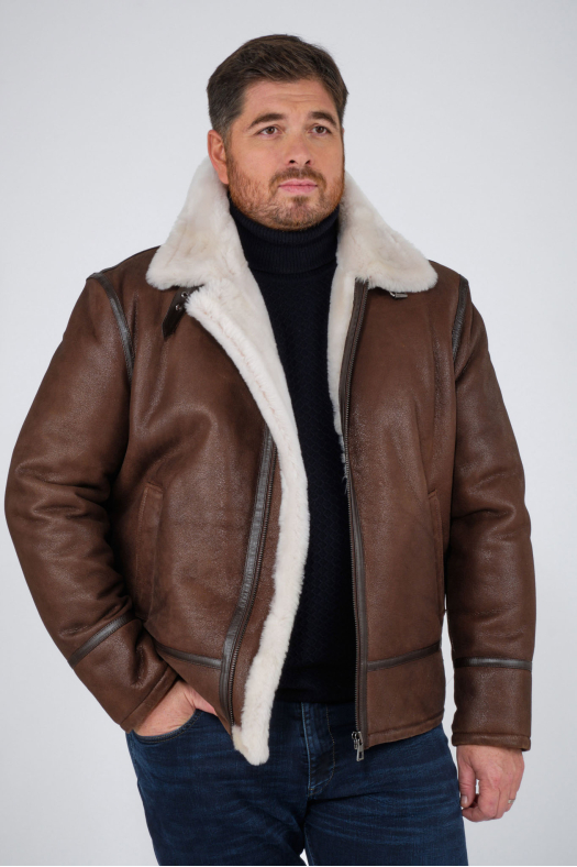 MARIUS PERFECT CLASSIC SHEARLING Marron