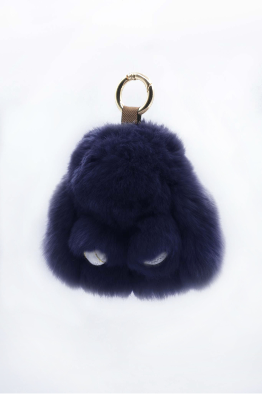 PORTE CLES LAPIN Bleu nuit