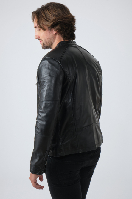 ACHILLE ZIPPER BIKER Noir
