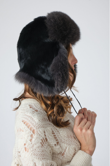 CHAPKA USHANKA Anthracite/Noir