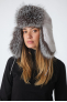 CHAPKA USHANKA White/Blue frost silver