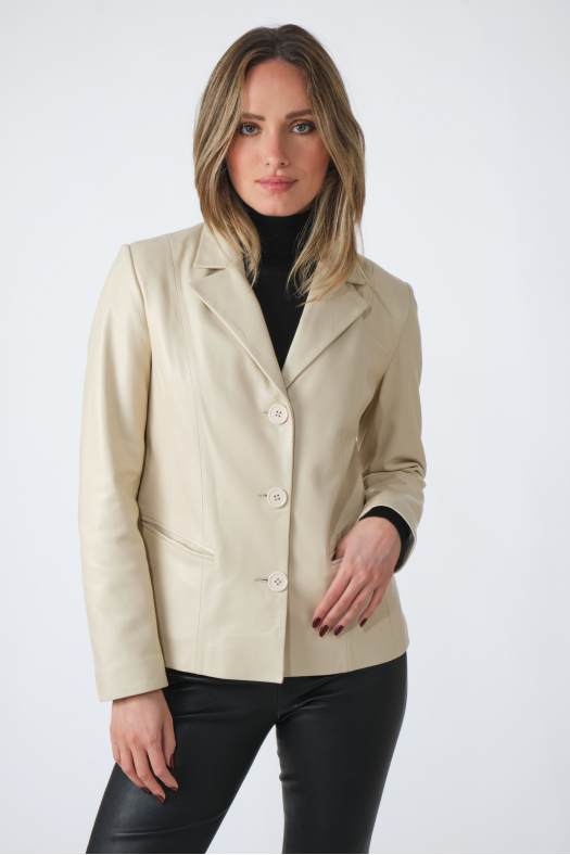 MEGAN BASIC JACKET Ecru