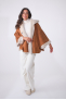 HALLOY SHEARLING Cognac