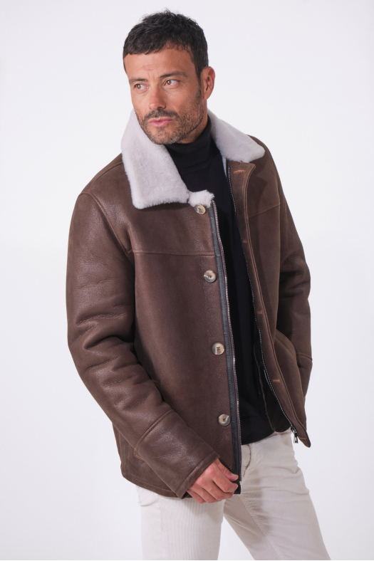 AYMERIC SHEARLING JACKET Old Kaki