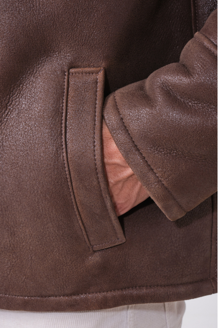 AYMERIC SHEARLING JACKET Old Kaki