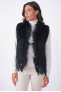 GILET FOURRURE NOMADE Black