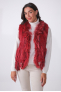 GILET FOURRURE NOMADE Red