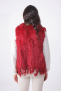 GILET FOURRURE NOMADE Red