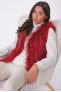 GILET FOURRURE NOMADE Red