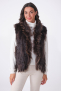 GILET FOURRURE NOMADE Brown