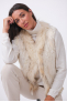 GILET FOURRURE NOMADE Ecru