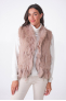 GILET FOURRURE NOMADE Dark Beige