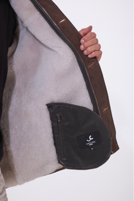 AYMERIC SHEARLING JACKET Old Kaki