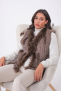 GILET FOURRURE NOMADE Taupe