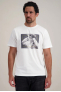 T SHIRT FOCUS Blanc cassé