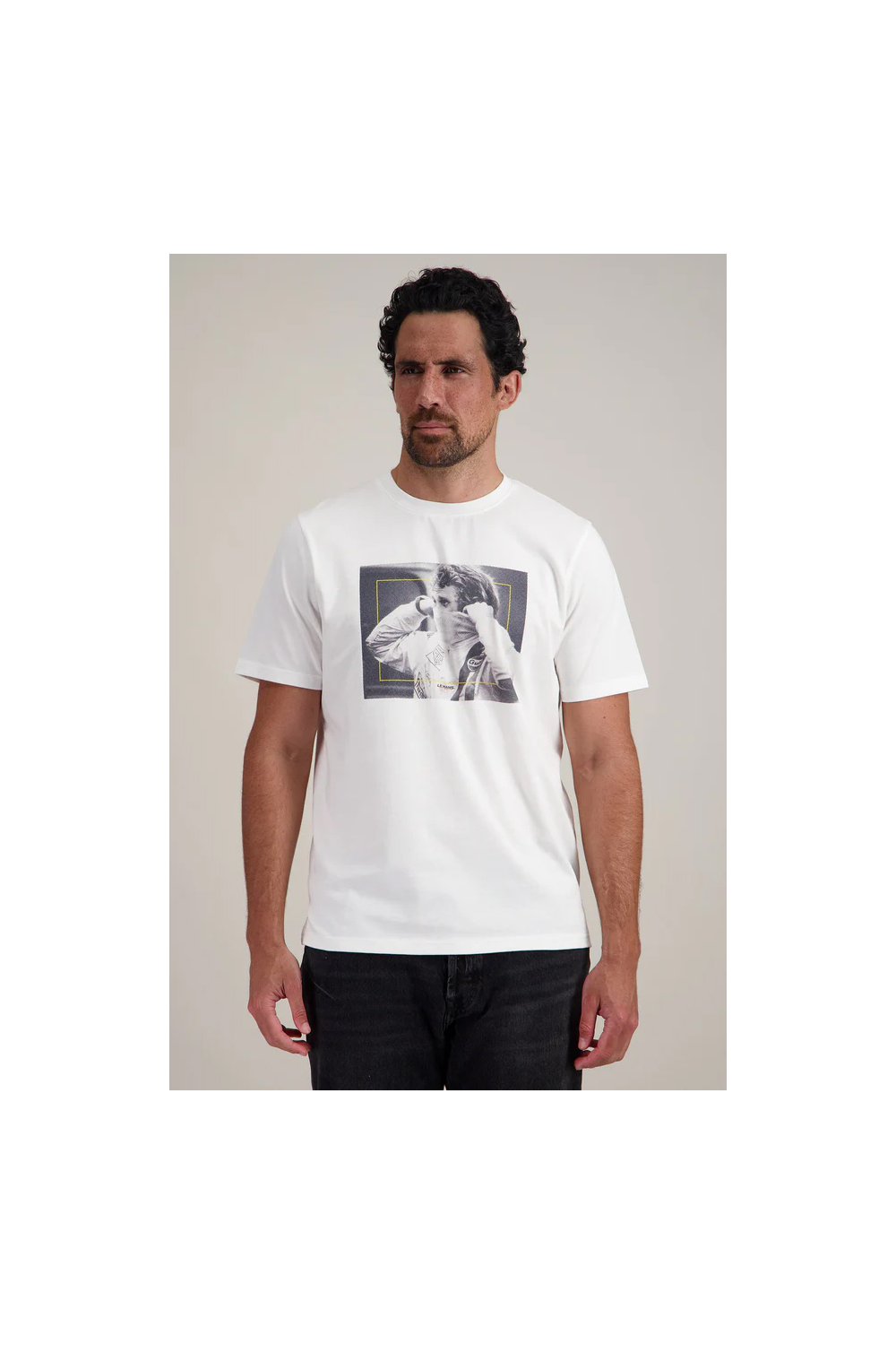 T SHIRT FOCUS Blanc cassé