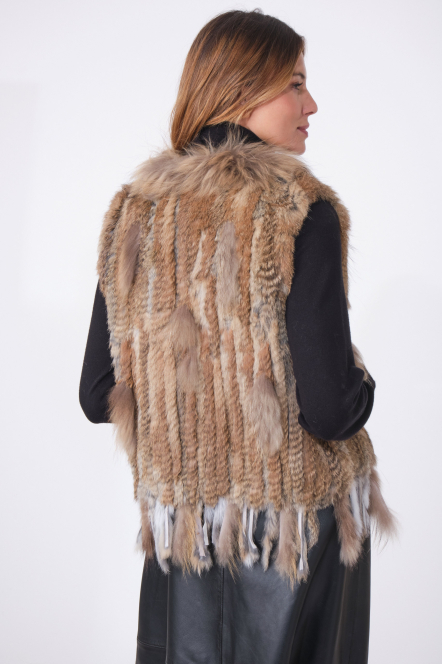 GILET FOURRURE NOMADE Natural