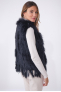 GILET FOURRURE NOMADE Navy