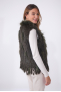 GILET FOURRURE NOMADE Khaki
