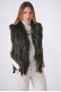 GILET FOURRURE NOMADE Khaki