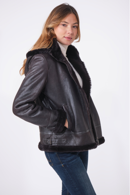 ADINE SHEARLING Dark Brown
