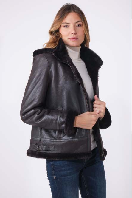 ADINE SHEARLING Dark Brown