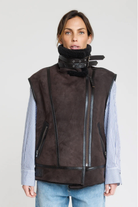 CHRISTELLE GILET Brown