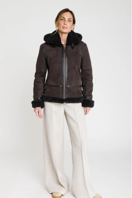 JACQUELINE SHEARLING Brown