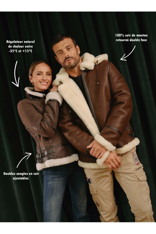 AUGUSTE ICON BOMBARDIER/HOOD Marron