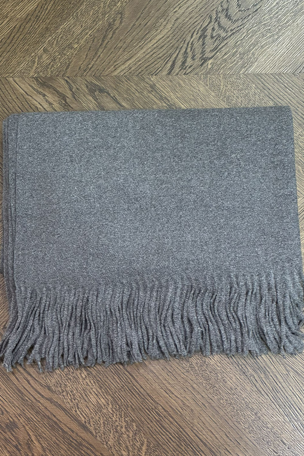 ECHARPE LAINE/CACHEMIRE GRIS Foncé